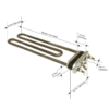 2300W Heating Element with NTC Sensor hole 9mm Size Details
