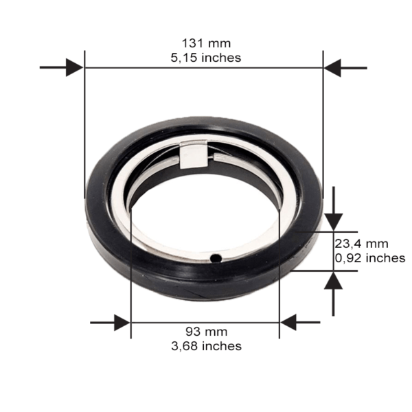 Axial Seal 90mm with size details US Laundry Parts