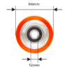 Orange dryer support rollers