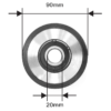 Dryer Drum Support Roller Replaces 487137603