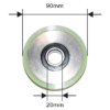 Green Dryer Drum Support Roller Electrolux 487137607