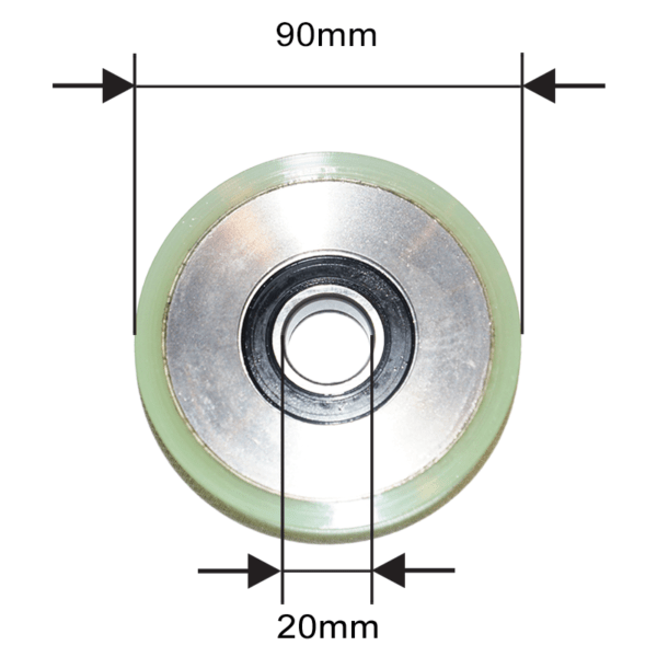 Green Dryer Drum Support Roller Electrolux 487137607